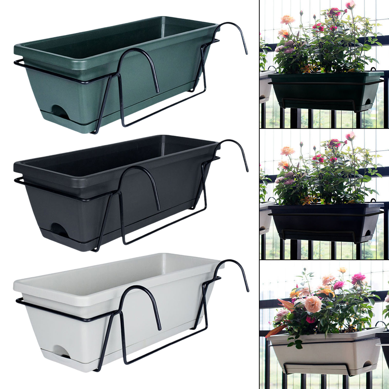 Vertical Wall Planter - Balkon Korkuluğu Ekici Bitki Sepeti Çit