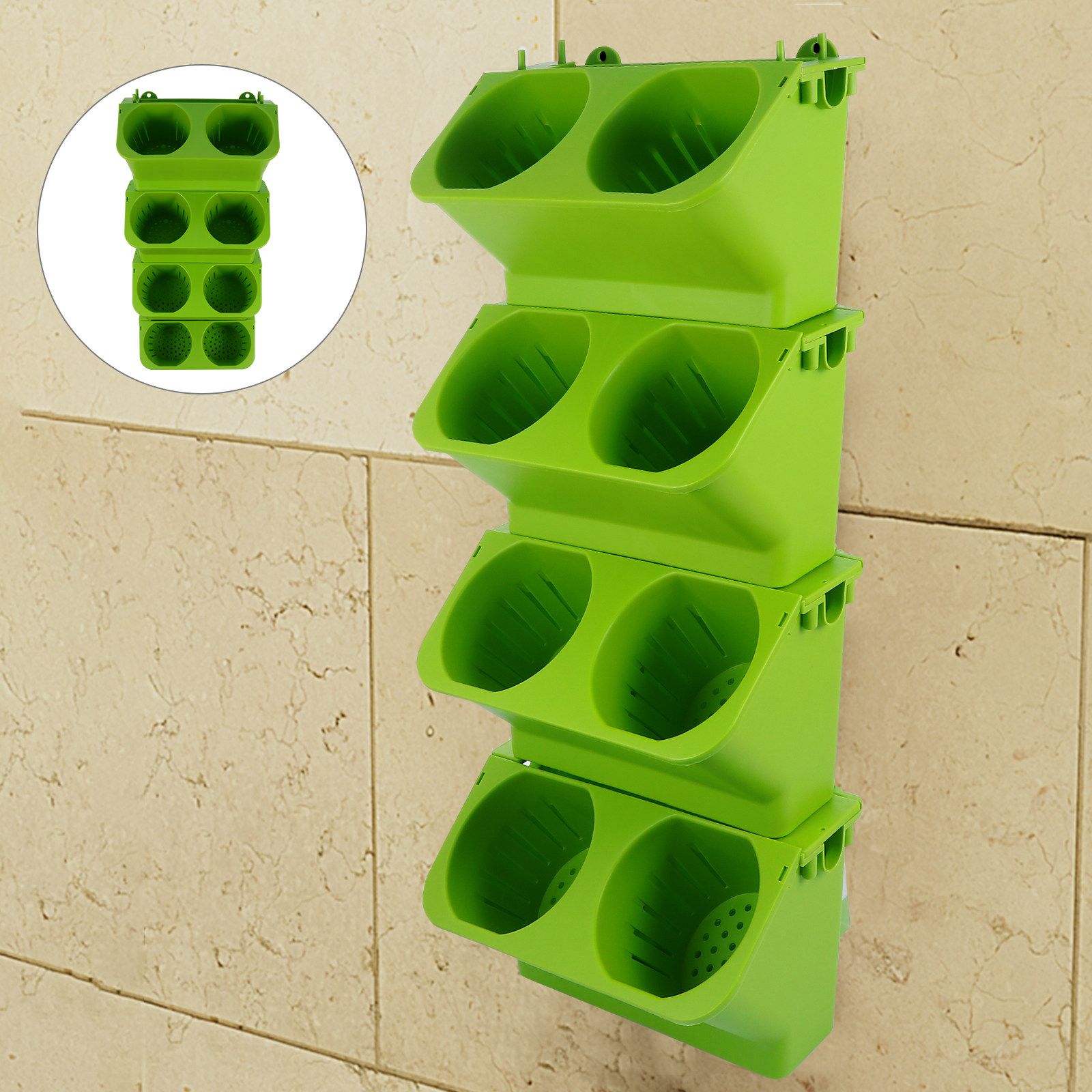 4 Adet Dikey Yeşil Duvar Saksı - Vertical Wall Planter incelemesi ve fiyatı